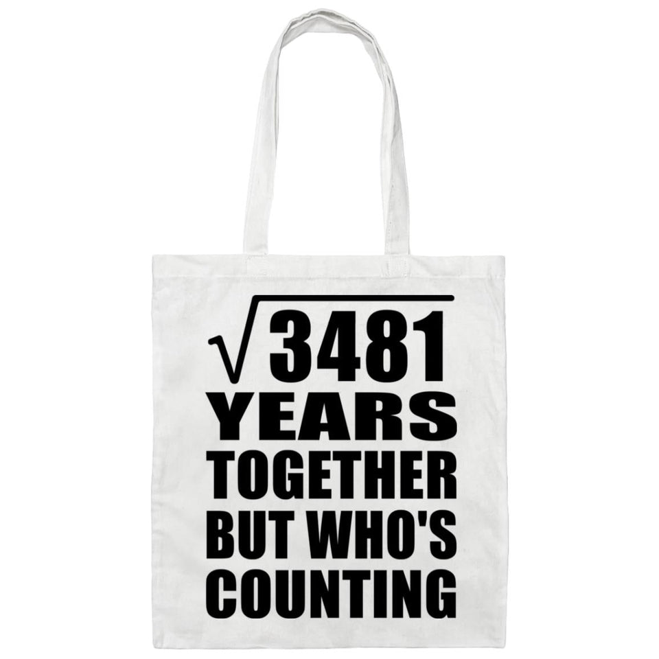 59th Anniversary Square Root of 3481 Years Who's Counting - Tote Bag White