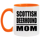 Scottish Deerhound Mom - 11oz Accent Mug Orange