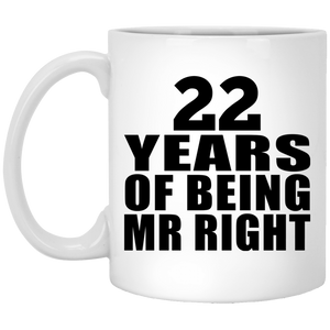 22nd Anniversary 22 Years Of Being Mr Right - 11 Oz Coffee Mug