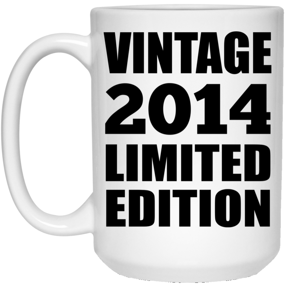 10th Birthday Vintage 2014 Limited Edition - 15oz Coffee Mug
