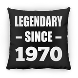 54th Birthday Legendary Since 1970 - Throw Pillow Black