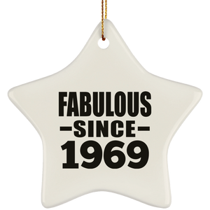 55th Birthday Fabulous Since 1969 - Star Ornament
