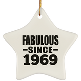 55th Birthday Fabulous Since 1969 - Star Ornament