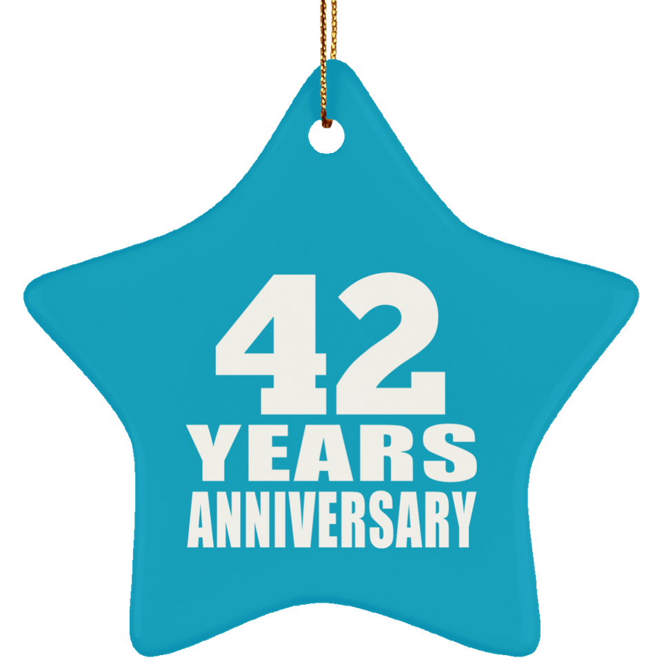42nd Anniversary 42 Years - Star Ornament