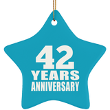 42nd Anniversary 42 Years - Star Ornament