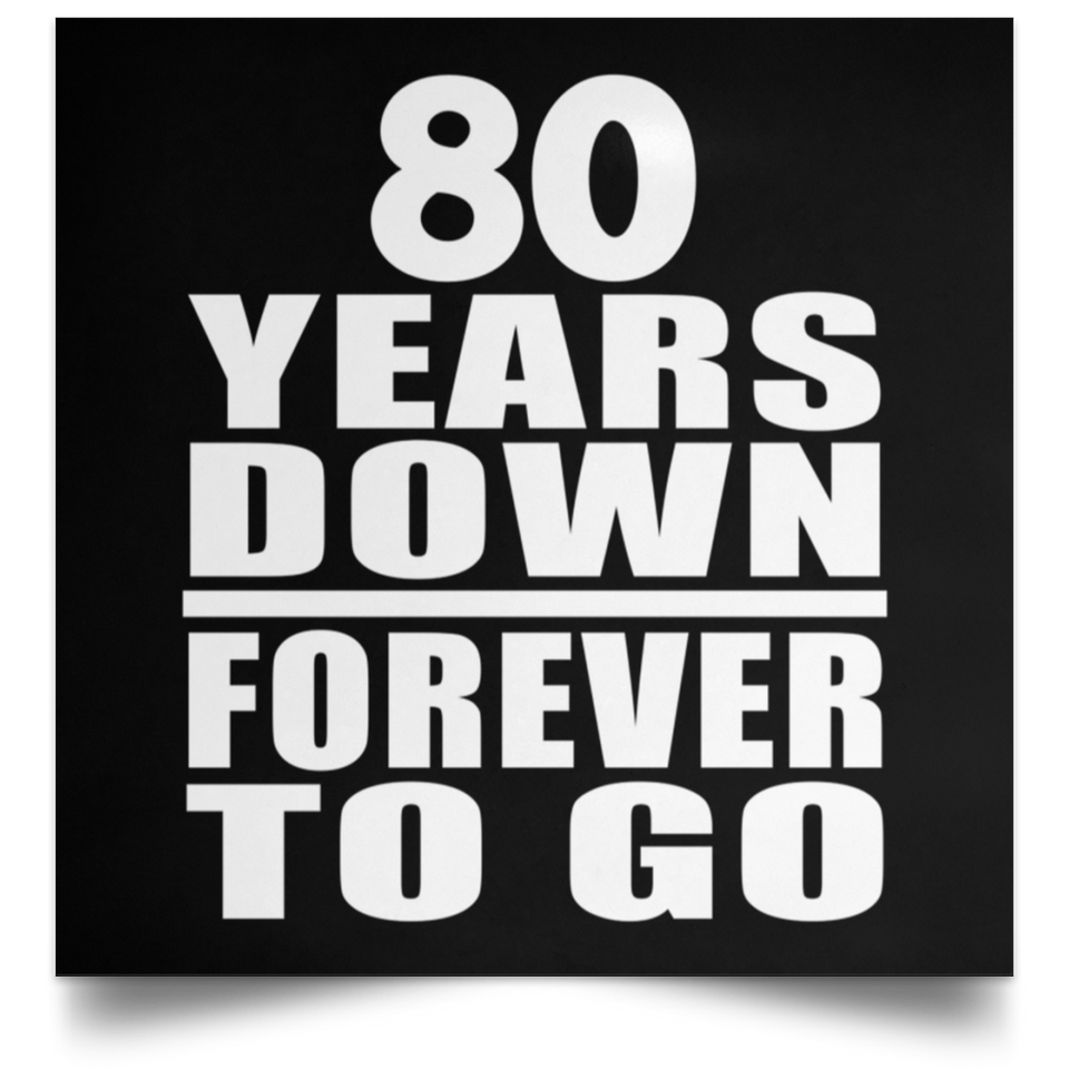 80th Anniversary 80 Years Down Forever to Go - Poster Square