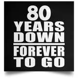 80th Anniversary 80 Years Down Forever to Go - Poster Square