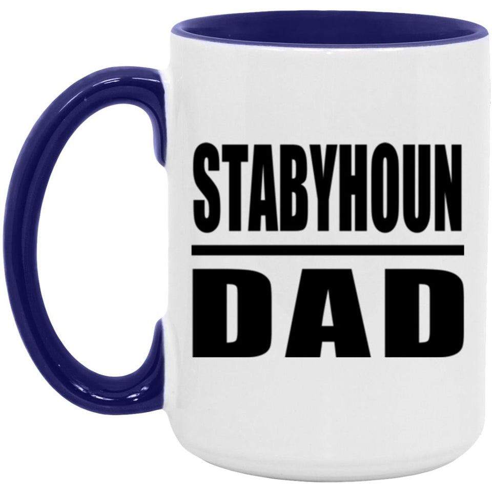 Stabyhoun Dad - 15oz Accent Mug Purple