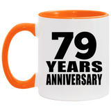 79th Anniversary 79 Years - 11oz Accent Mug Orange