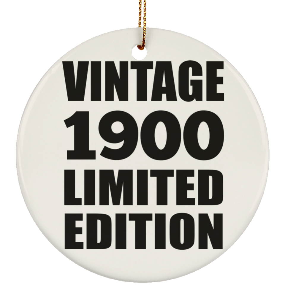 124th Birthday Vintage 1900 Limited Edition - Circle Ornament