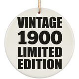 124th Birthday Vintage 1900 Limited Edition - Circle Ornament