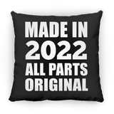 2nd Birthday Made in 2022 All Parts Original - Throw Pillow Black