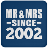 22nd Anniversary Mr & Mrs Since 2002 - Drink Coaster