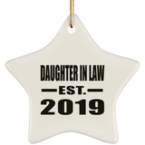 Daughter In Law Established EST. 2019 - Star Ornament