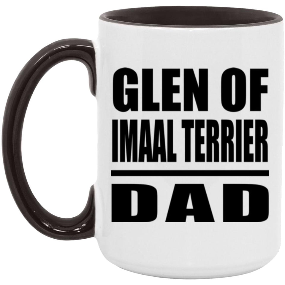 Glen Of Imaal Terrier Dad - 15oz Accent Mug Black