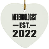 Meteorologist Established EST. 2022 - Heart Ornament