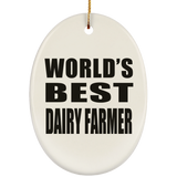 World's Best Dairy Farmer - Oval Ornament
