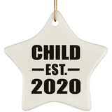 Child Established EST. 2020 - Star Ornament