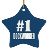 Number One #1 Dockworker - Star Ornament