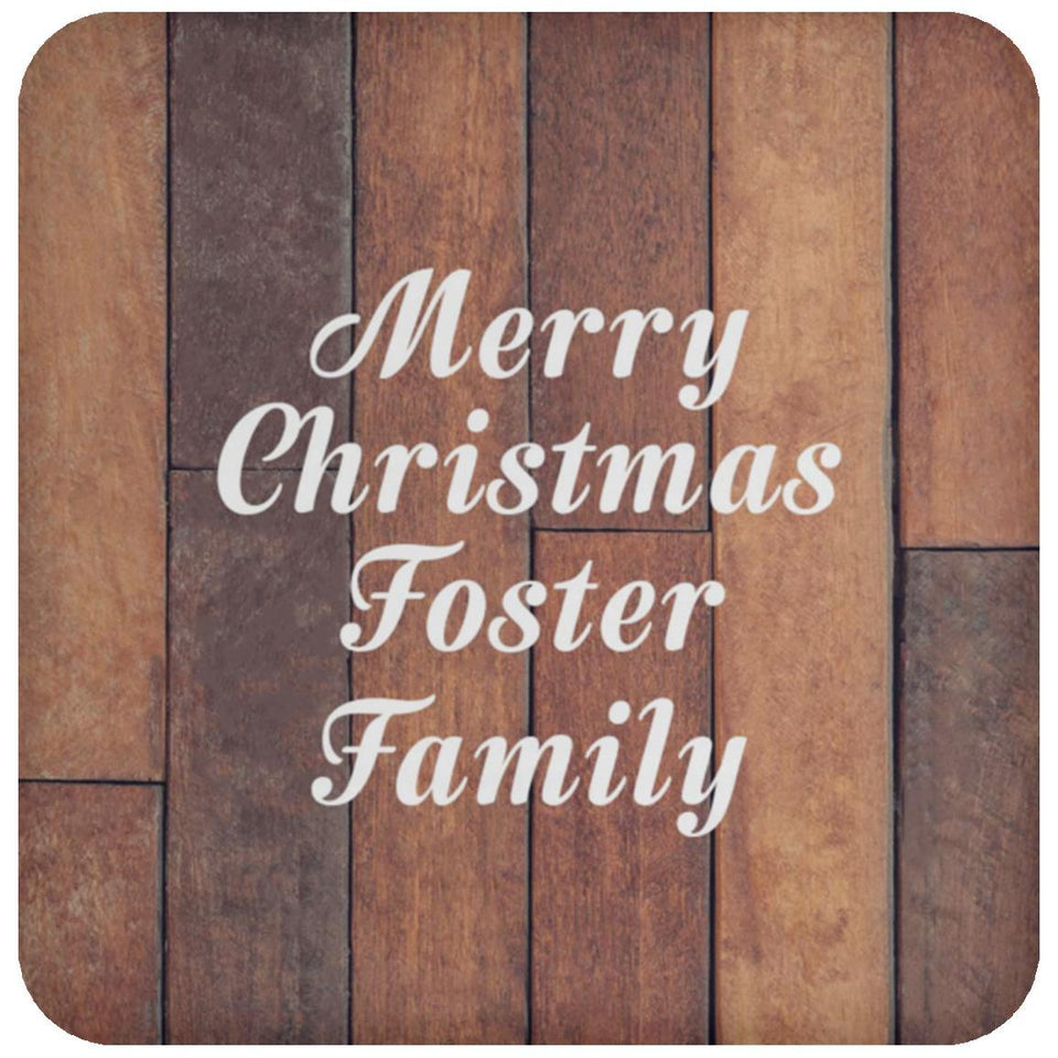 Merry Christmas Foster Family - Drink Coaster E