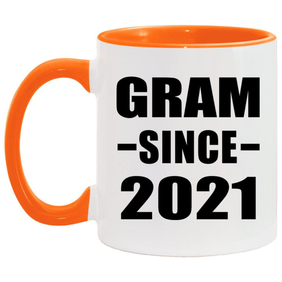 Gram Since 2021 - 11oz Accent Mug Orange