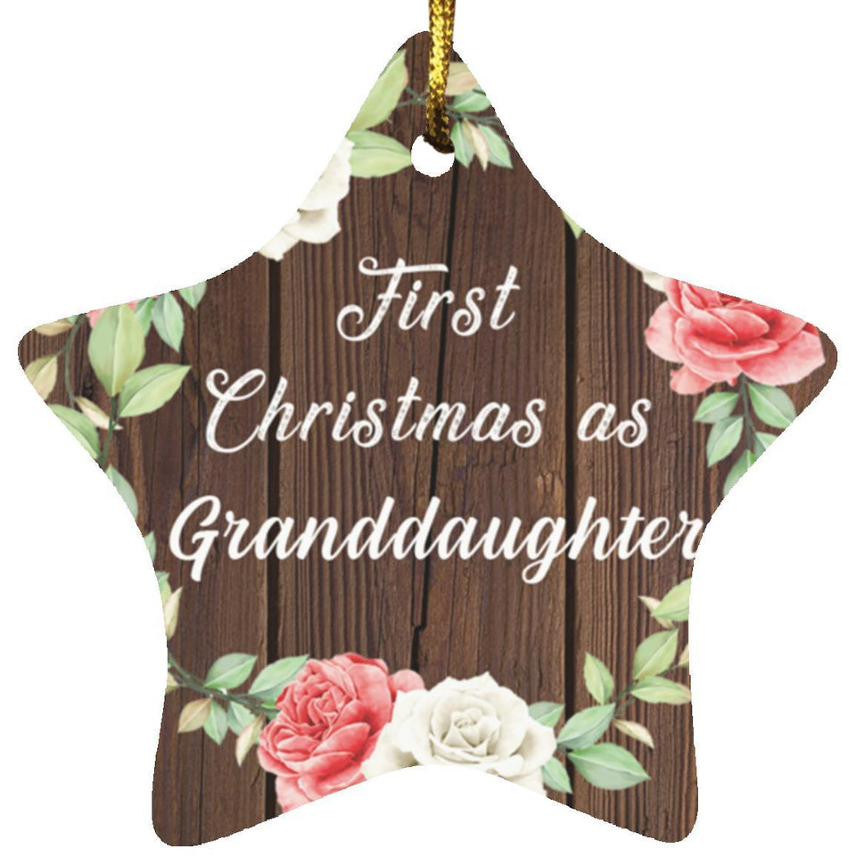 First Christmas As Granddaughter - Star Ornament A