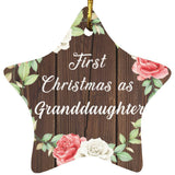 First Christmas As Granddaughter - Star Ornament A