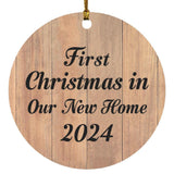 First Christmas In Our New Home 2024 - Circle Ornament C