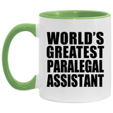 World's Greatest Paralegal Assistant - 11oz Accent Mug Green