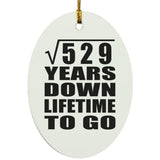 23rd Anniversary Square Root of 529 Years Lifetime To Go - Oval Ornament