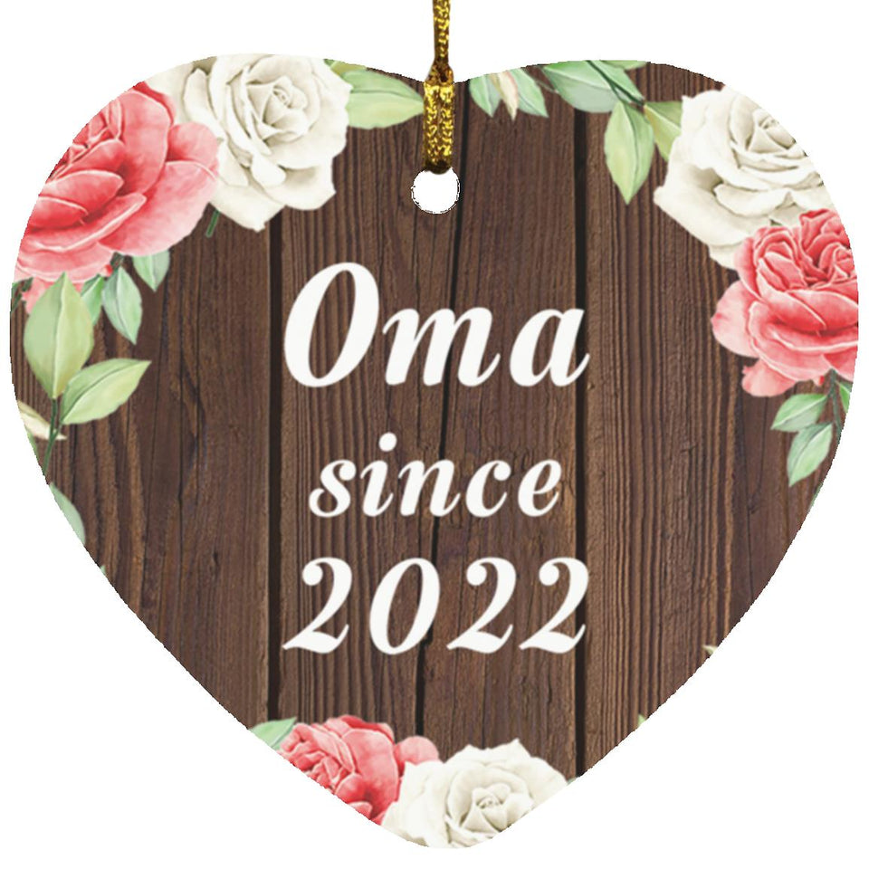 Oma Since 2022 - Heart Ornament A