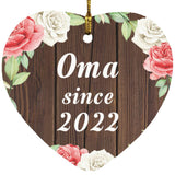 Oma Since 2022 - Heart Ornament A