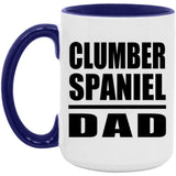 Clumber Spaniel Dad - 15oz Accent Mug Purple