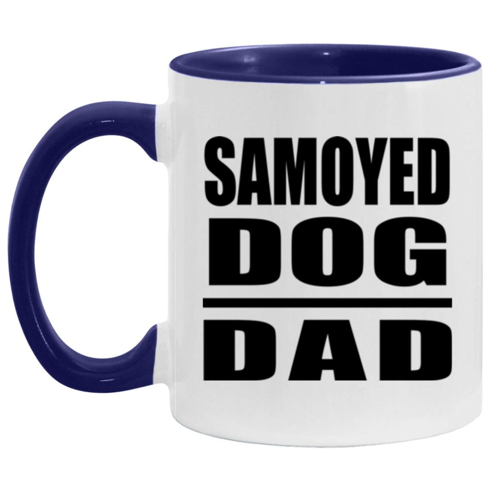Samoyed Dog Dad - 11oz Accent Mug Purple
