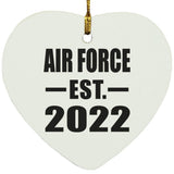 Air Force Established EST. 2022 - Heart Ornament
