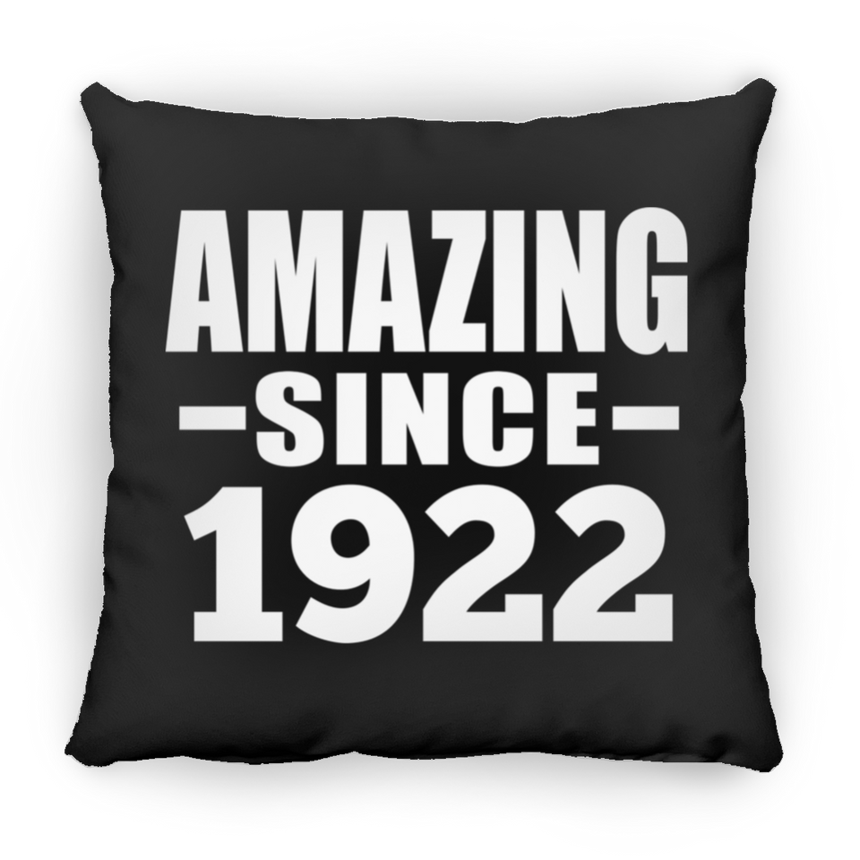 102nd Birthday Amazing Since 1922 - Throw Pillow Black