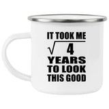 2nd Birthday Took Square Root of 4 Years To Look Good - 12oz Camping Mug