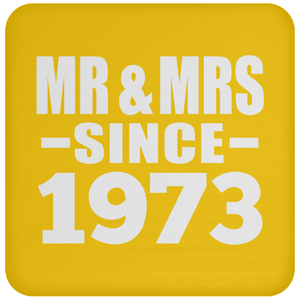 51st Anniversary Mr & Mrs Since 1973 - Drink Coaster