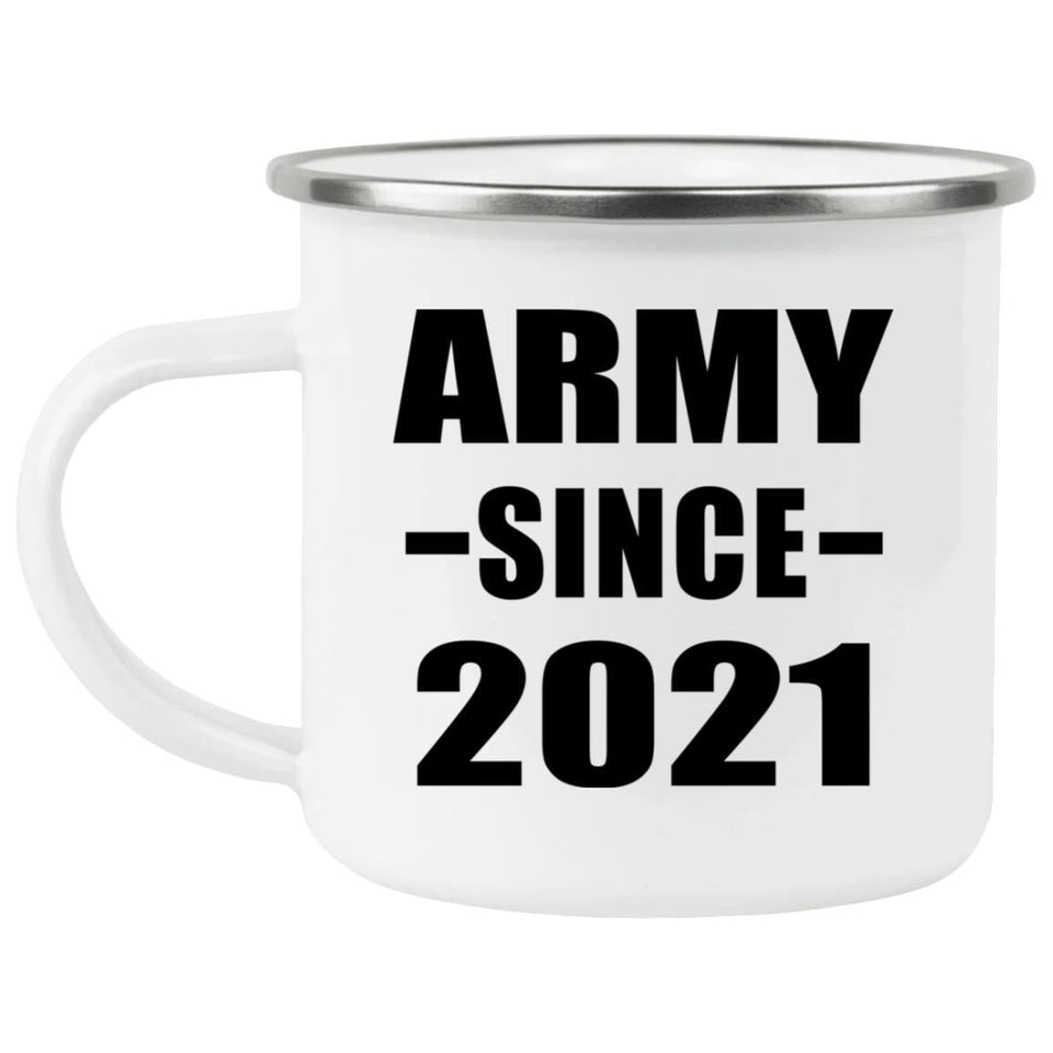 Army Since 2021 - 12oz Camping Mug