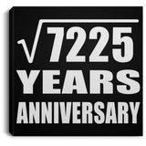 85th Anniversary Square Root of 7225 Years Anniversary - Canvas Square