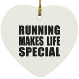 Running Makes Life Special - Heart Ornament