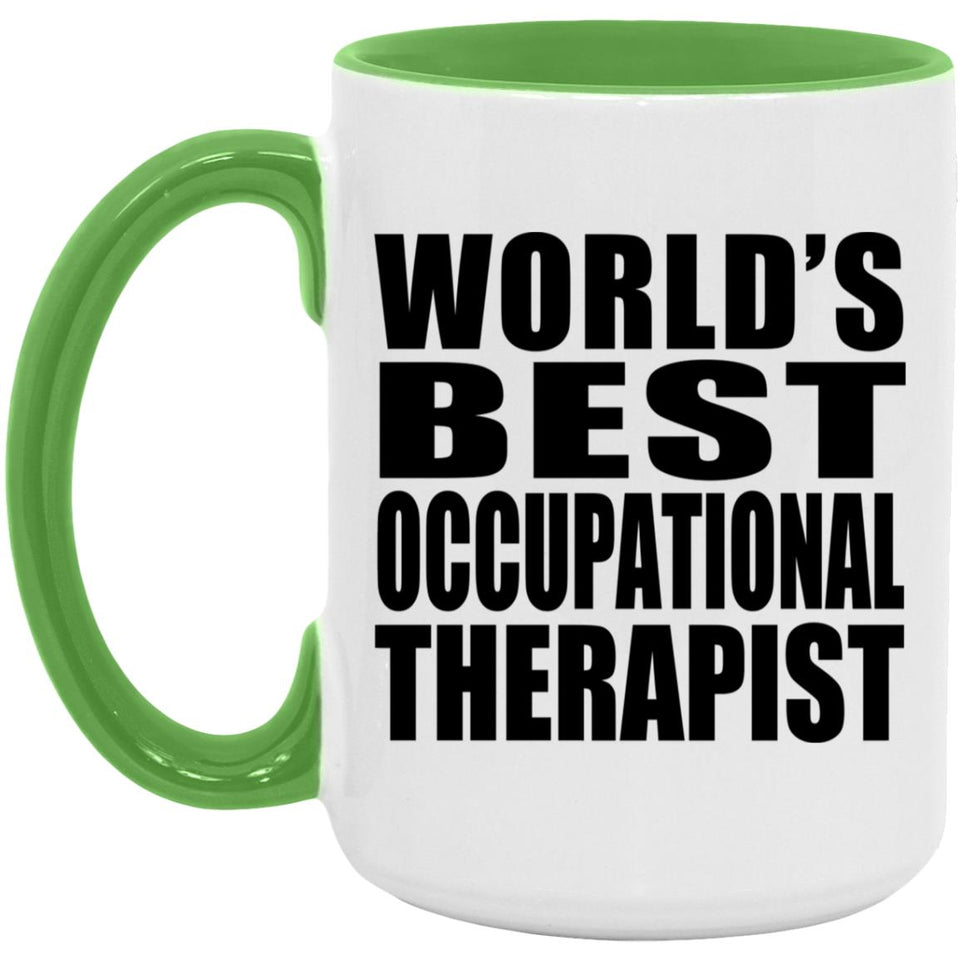 World's Best Occupational Therapist - 15oz Accent Mug Green