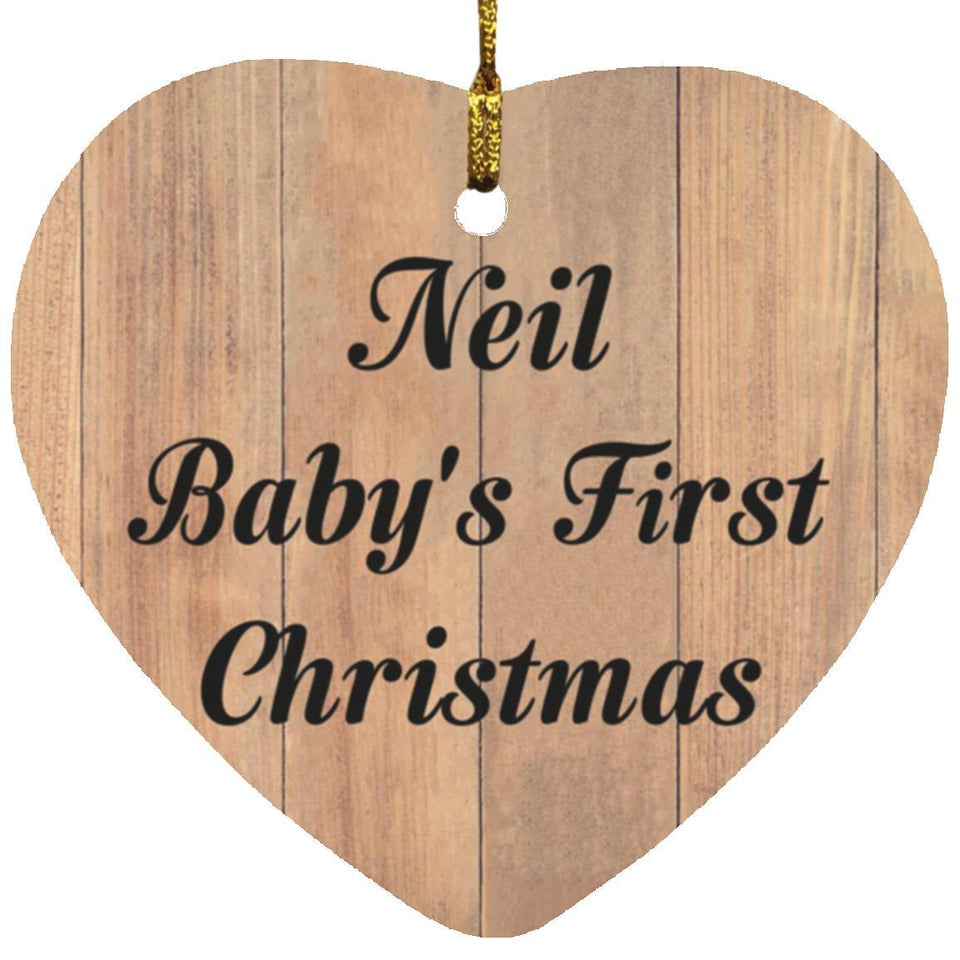 Neil Baby's First Christmas - Heart Ornament C