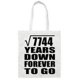 88th Anniversary Square Root of 7744 Years Down Forever To Go - Tote Bag White
