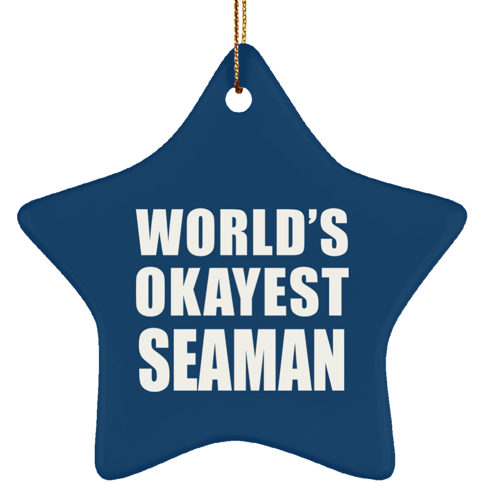 World's Okayest Seaman - Star Ornament