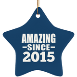 9th Birthday Amazing Since 2015 - Star Ornament