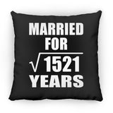 39th Anniversary Married For Square Root of 1521 Years - Throw Pillow Black