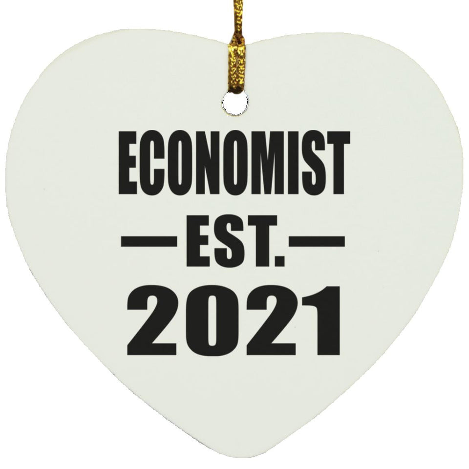 Economist Established EST. 2021 - Heart Ornament