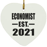 Economist Established EST. 2021 - Heart Ornament
