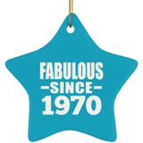 54th Birthday Fabulous Since 1970 - Star Ornament
